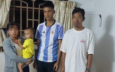 The four Montagnards sent back to Vietnam on Friday morning. Image: Supplied