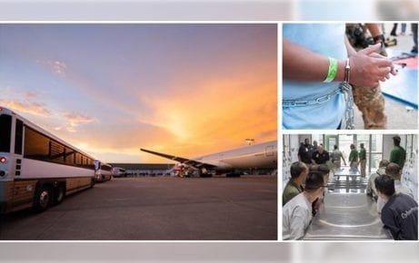 Pictures show the return of Cambodians from the United States to Cambodia. Image: ice.gov