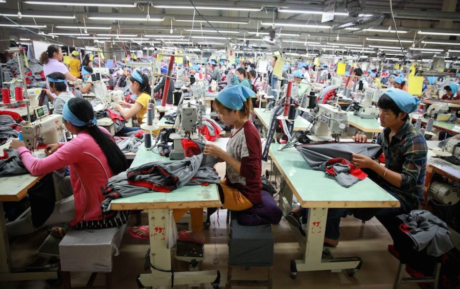 Garment factory workers in Cambodia (ILO)