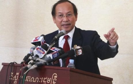Government spokesman Phay Siphan at the Council of Ministers in Phnom Penh (file photo)