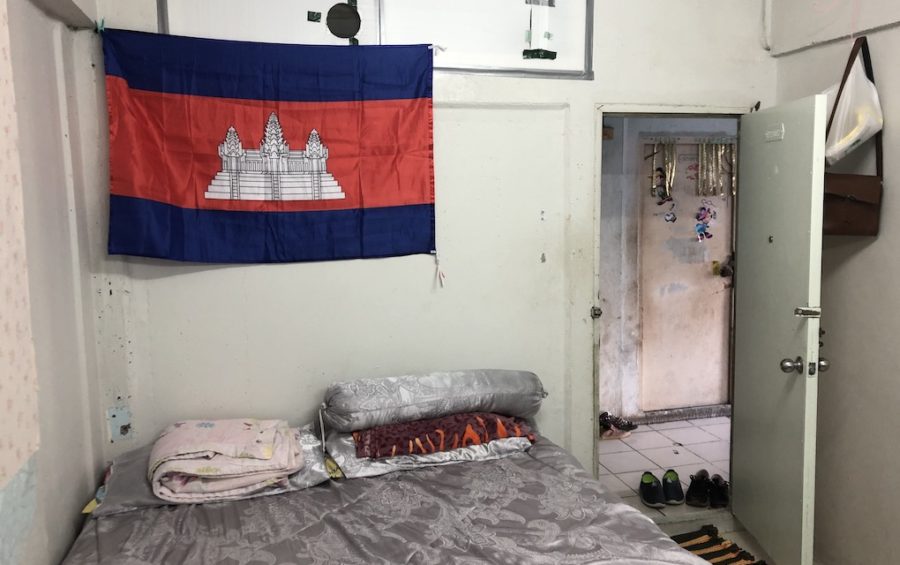 Cambodian migrant worker Sa Phay’s rented room in Rangsit, Thailand, on November 11, 2019 (Matt Surrusco/VOD)