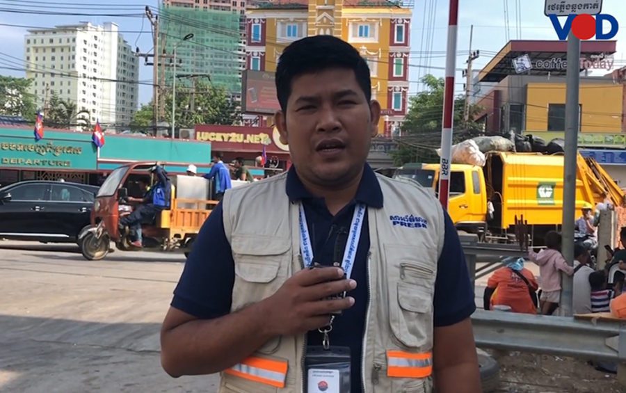 VOD reporter Vann Vichar reports from Poipet city in November 2019.