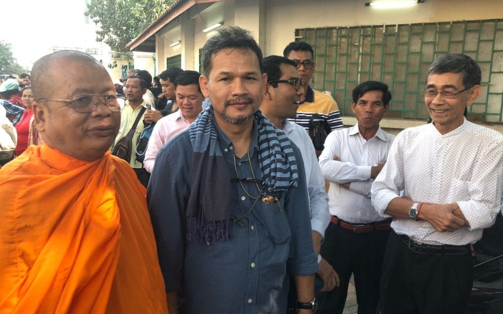 Meach Sovannara outside the Phnom Penh Municipal Court on January 15, 2020. (Matt Surrusco/VOD)