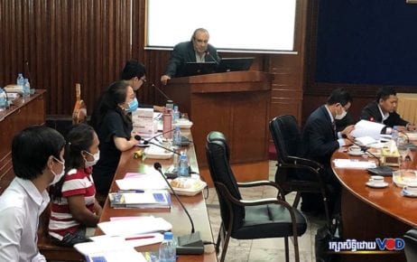 Civil society groups, youth, officials and other stakeholders attend a meeting in Phnom Penh on the draft access to information law on August 5, 2020. (Nat Sopheap/VOD)