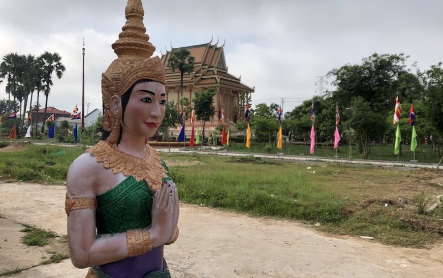 A statue at Wat Pothivong in Prey Veng province’s Svay Antor commune on September 1, 2020, three days after Kem Sokha visited the pagoda. (Matt Surrusco/VOD)