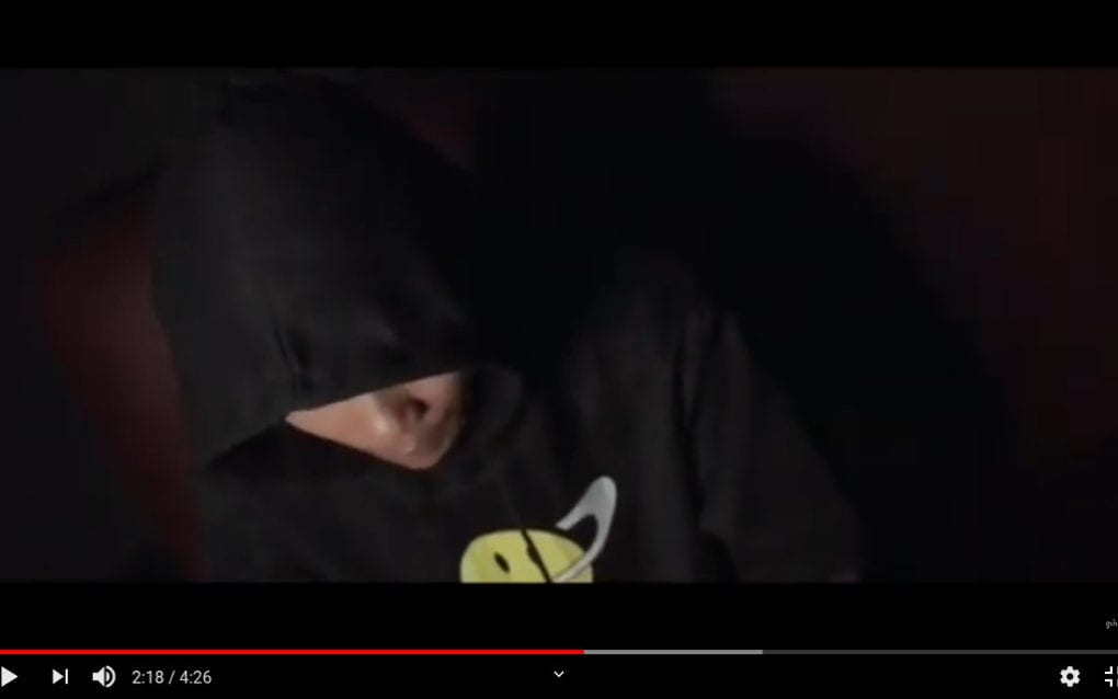 A young rapper who was arrested for incitement in Phnom Penh in September 2020, in a screenshot of one of his music videos posted to YouTube.