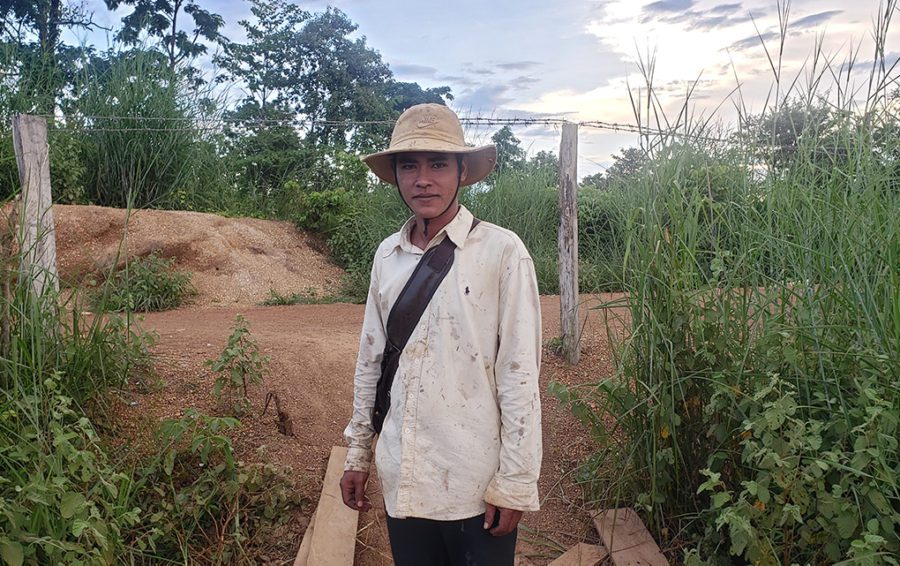 Vong Suth, an assistant to one of the plantation managers at TBYB Angkor Banana, a nearly 3,000-hectare banana farm in Stung Treng province's O'Svay commune on September 23, 2020. (Danielle Keeton-Olsen/VOD)