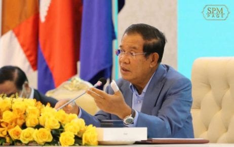 Prime Minister Hun Sen gives a speech at Phnom Penh’s Peace Palace on November 25, 2020, in this photograph posted to his Facebook page.