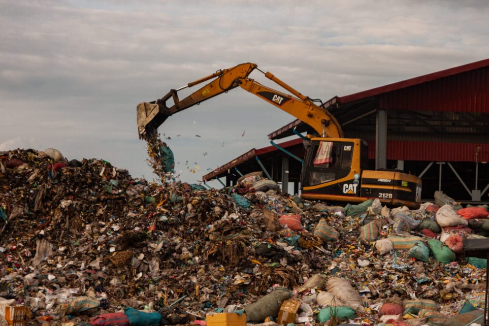 Battambang’s landfill, which absorbs the majority of waste produced by the province, on November 6, 2020. (Gerald Flynn/VOD)
