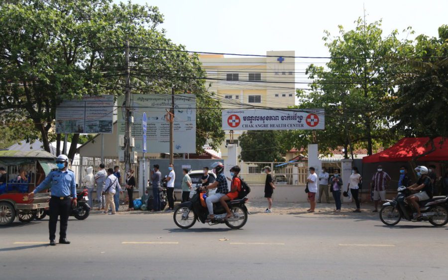 Phnom Penh’s Chak Angre Health Center on February 22, 2021. (Chorn Chanren/VOD)