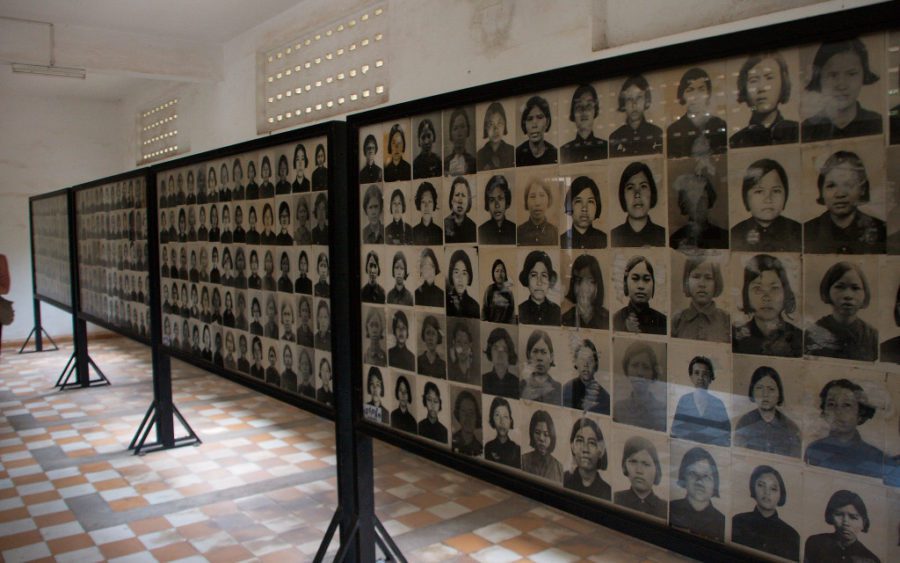 Photographic portraits of prisoners at the Tuol Sleng Genocide Museum. (Christian Haugen/Creative Commons)