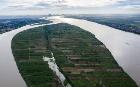 Kandal province’s Koh Meas island, on the Mekong river, on June 16, 2021. (Andy Ball/VOD)