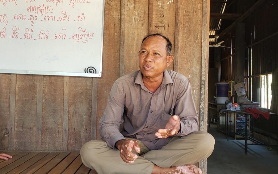 Mil Ra, 53, deputy village chief of Takeo province's Pot Sar village in Pot Sar commune, on June 22, 2021. (Danielle Keeton-Olsen/VOD)