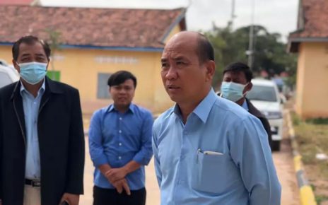 Banteay Meanchey province’s Preah Netr Preah district governor Khou Pov, in a photo posted to the district administration’s Facebook page on December 23, 2020.