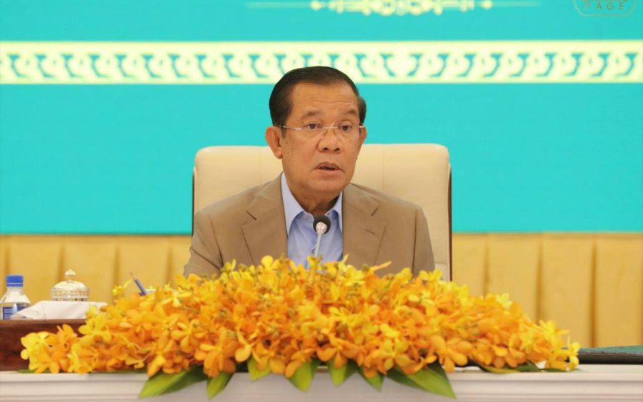 Prime Minister Hun Sen, in a photo posted to his Facebook page on September 20, 2021.