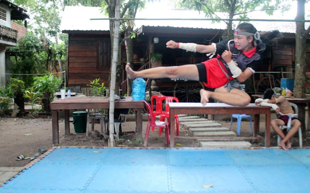 A trainee at the Ta Dombangdek l'bokator club in Kampong Chhnang province. (Supplied)