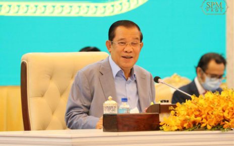 Prime Minister Hun Sen, in a photo posted to his Facebook page on November 1, 2021.