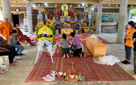 Wat Chas after the killing of CNRP activist Sin Khon, on November 21, 2021. (Ananth Baliga/VOD)