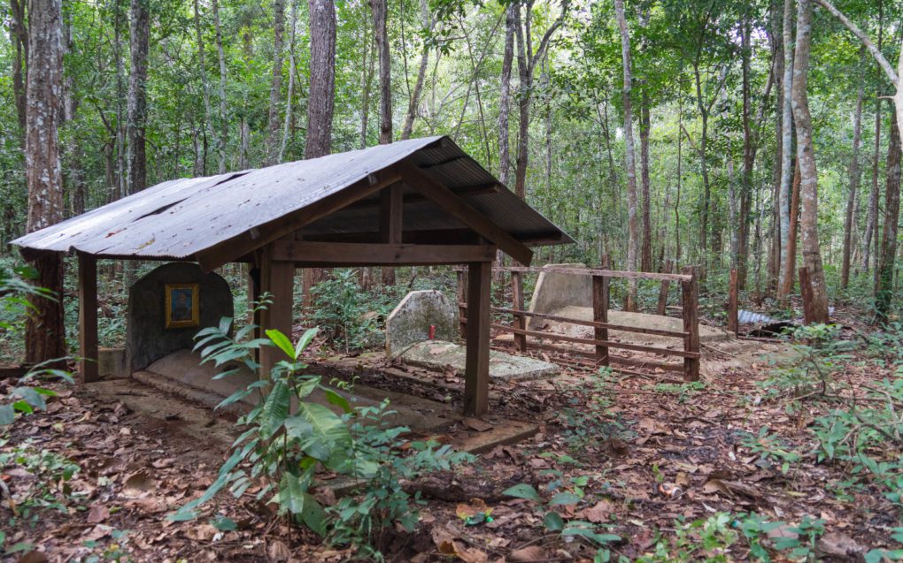 Despite destroying much of the Bunong ancestral land, Socfin-KCD preserved a few cemeteries, in Mondulkiri in November 2021. (Francois Camps/VOD)