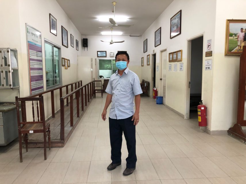 On a normal morning, Heang Thearith, Exceed’s deputy country director, says the clinic would be bustling. Clinicians and rehab specialists might see up to 20 people—a mix of new and returning clients. But on the morning of 7 June 2021, only three people showed up. (Quinn Libson)