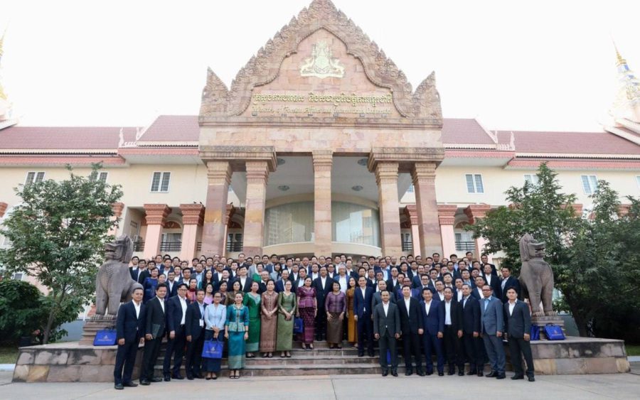 An event photo at the Foreign Affairs Ministry, where a majority of photographed attendees were male. (Supplied by Pech Puthisathbopeaneaky)