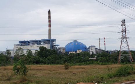 One of the CEL coal power plants in Preah Sihanouk province's Stung Hav district on November 30, 2021. (Danielle Keeton-Olsen/VOD)
