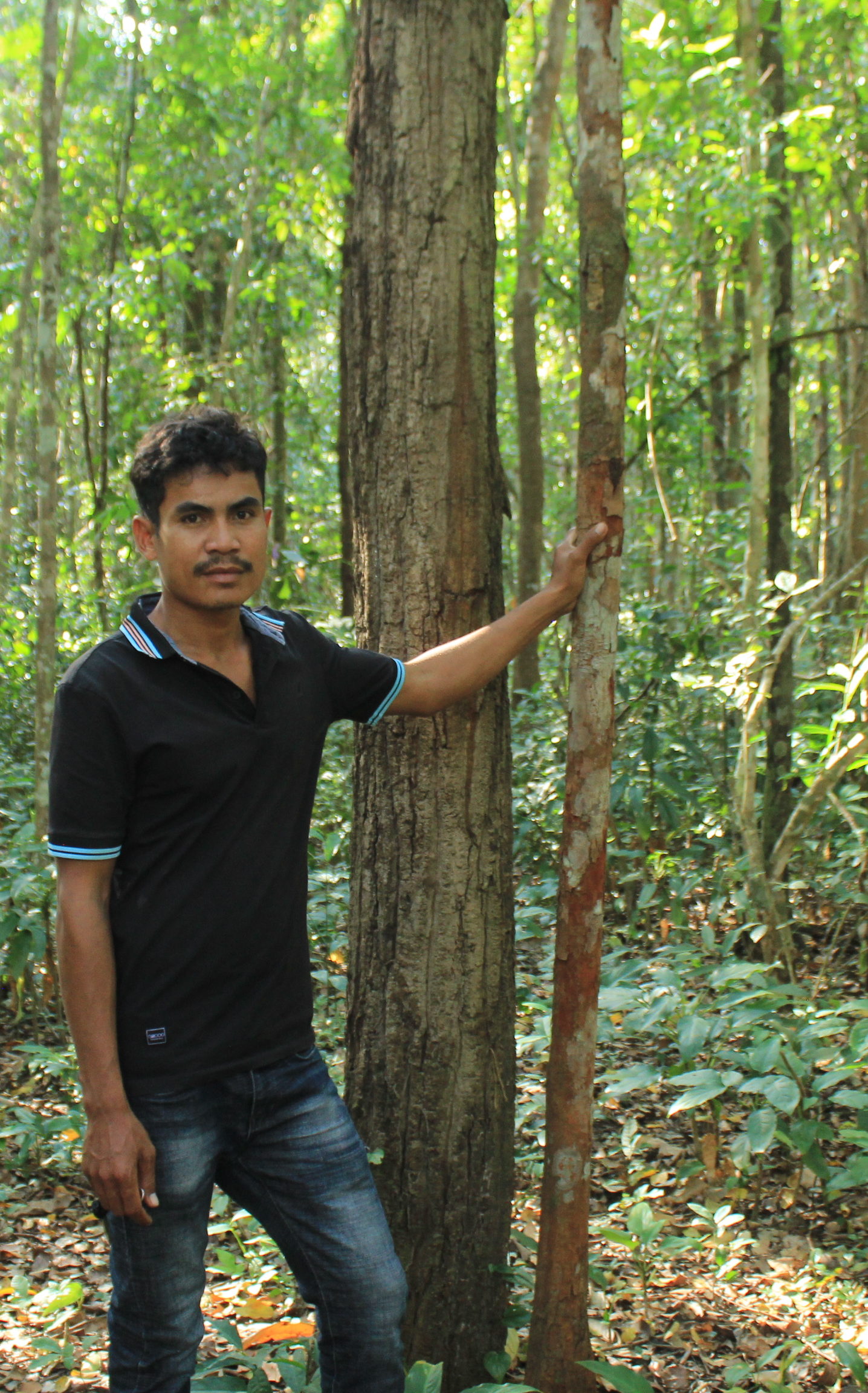 Sok Ly, a Pou Meas villager protesting the clearance of forest by members of Brigade 70, in the Metta Forest. (Andrew Haffner/VOD)