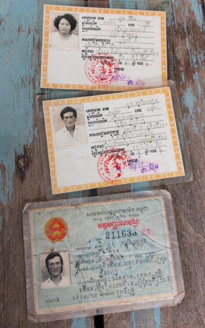 Identification documents kept by Chov Yeang and his wife on March 14, 2022. (Danielle Keeton-Olsen/VOD)