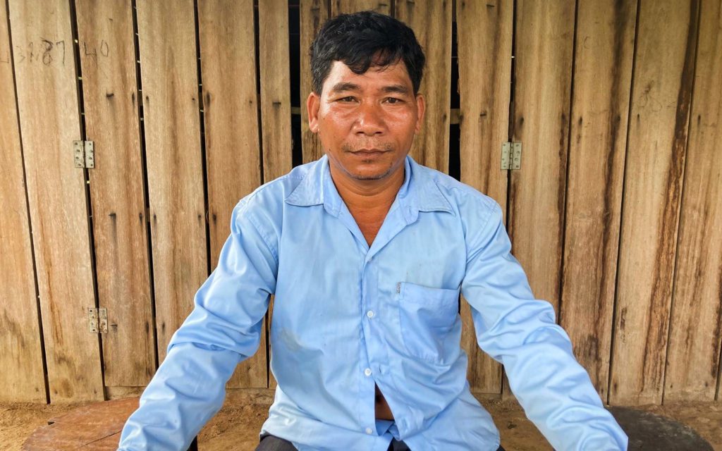 Sin Soeun, the Candlelight Party’s commune-chief candidate in Preah Vihear’s Brame commune, in May 2022. (Ananth Baliga/VOD)