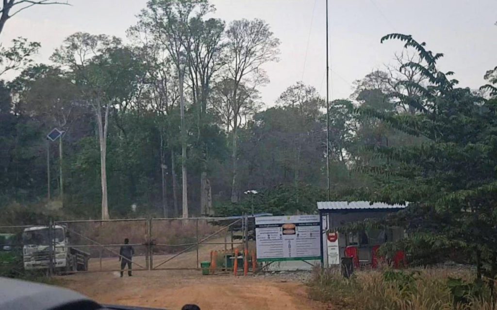The entrance to Renaissance Minerals gold mine in Keo Seima Wildlife Sanctuary, Mondulkiri, which is at the end of the access road built by the company linking Sen Monorom town. (Tran Techseng/VOD)