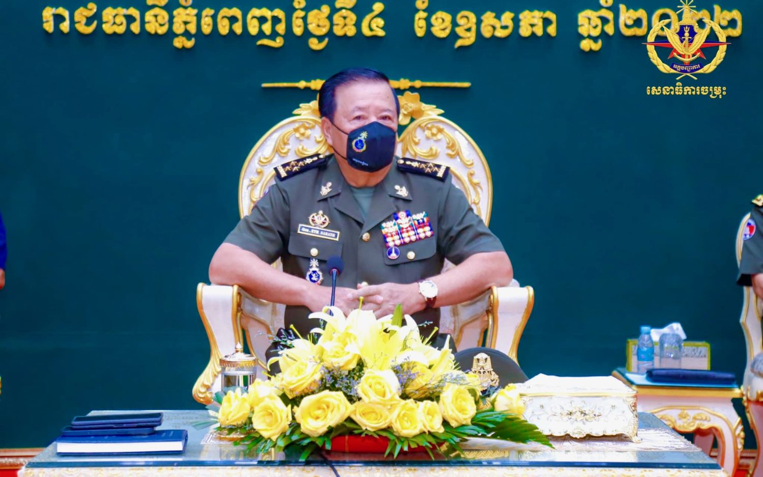 Ith Sarath, chief of joint staff at the Royal Cambodian Armed Forces, at a military event on May 4.