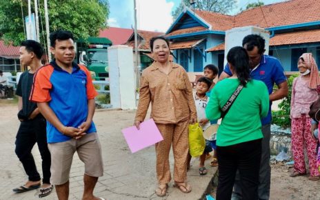 Land activist Tuon Seng was greeted by her family and community members after her release from prison on June 27, 2022.