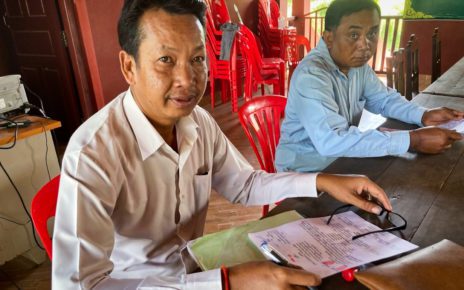 Da Chhean, KNUP’s commune chief in Banteay Meanchey’s Thmar Pouk, who is now helping his brother in the CPP, in May 2022. (Ananth Baliga/VOD)