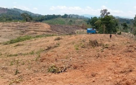 Land clearing in an area disputed by indigenous Jarai residents in Ratanakiri’s Nhang commune. (Supplied)