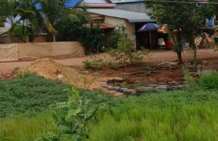 Disputed land in Kampot province’s Touk Chhou district. (Supplied)