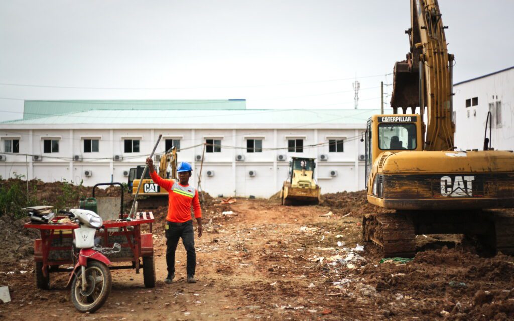 Construction in Svay Rieng’s Bavet city on October 7, 2022. (Michael Dickison/VOD)