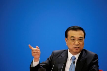 Chinese Premier Li Keqiang speaks at a news conference in Beijing on March 20, 2018. (Reuters)