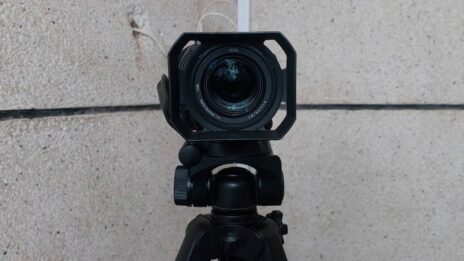 A camera on a tripod. (Danielle Keeton-Olsen/VOD)
