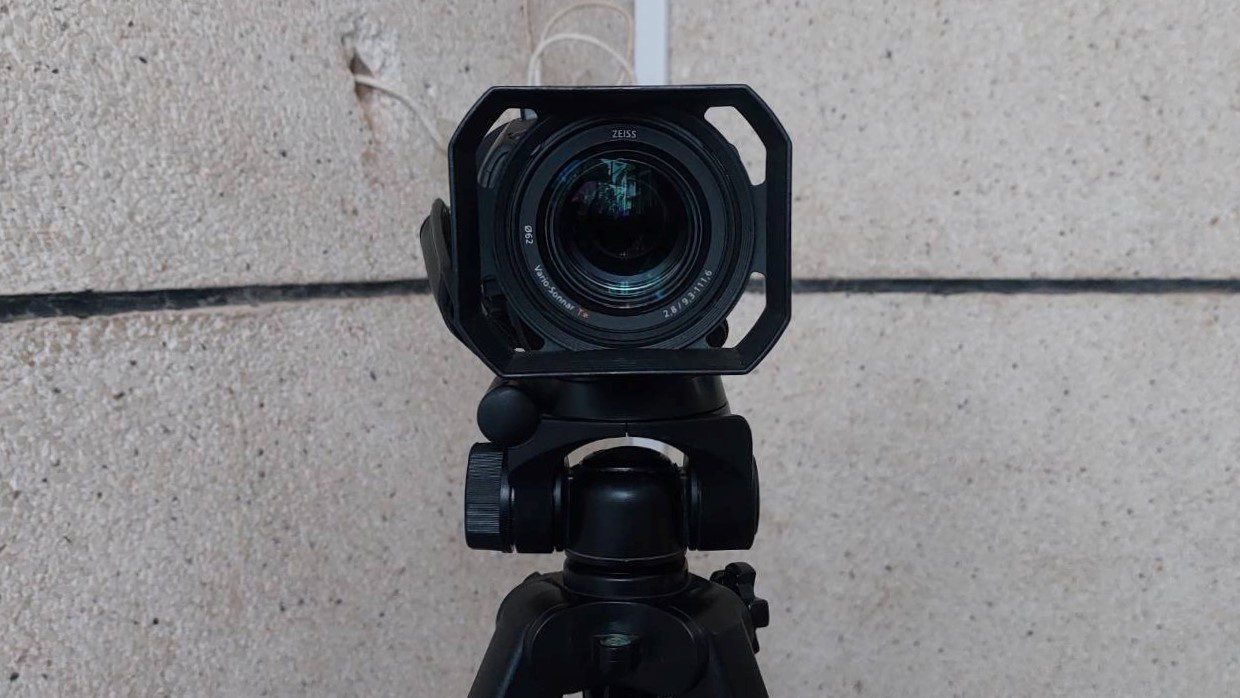 A camera on a tripod. (Danielle Keeton-Olsen/VOD)