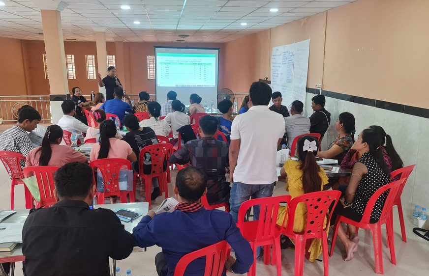 Union members from Takeo and Kampong Speu training on gender-based violence on November 13, 2022. (Supplied by Workers' Movement Union)